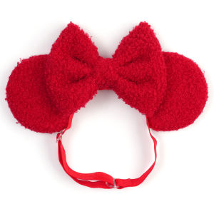 Disney Adjustable Lamb Mickey Mouse Ear Elastic Headband 5"Bow Adult & Kids Nylon Hairband Festival Cosplay DIY Hair Accessories