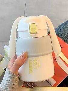 พร้อมส่ง กระติกน้ำเด็ก หูกระต่ายน้อย สแตนเลส316 เก็บความเย็น 6-12ชม. ขนาด 500 ML