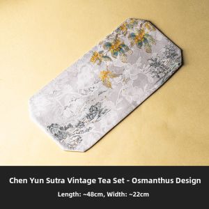 SHUANGYU | Retro Tea Set Square Table Flag & Tablecloth Waterproof Heat Insulation Pad