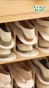 Set 2 Kệ để giày dép 2 tầng ECOCO tích hợp vách ngăn chống đổ kèm nấc điều chỉnh thông minh Giá đỡ giày dép tiết kiệm