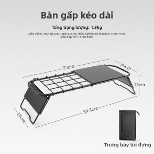 ISE MOUNT | Bàn Ngoài Trời Gập Được Mở Rộng Bằng Nhôm