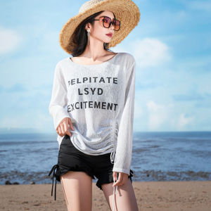 ชุดว่ายน้ำบิกินี่แขนยาวสำหรับผู้หญิง ชุดว่ายน้ำสไตล์ญี่ปุ่น ชุดว่ายน้ำฤดูร้อน ชุดว่ายน้ำสีพื้น ชุดว่ายน้ำสตรี ชุดว่ายน้ำสีพื้น