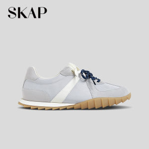 Womens Autumn Retro Soft-sole Color Block Shoes