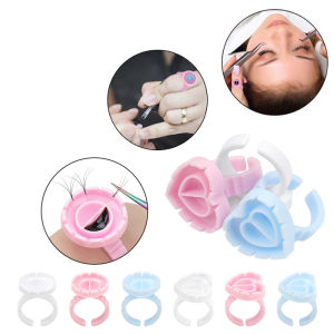 100 ชิ้น กาวสัก ที่ใส่ตัว และกาวสัก 100 ชิ้น ที่ใส่กาวสำหรับแต่งหน้า