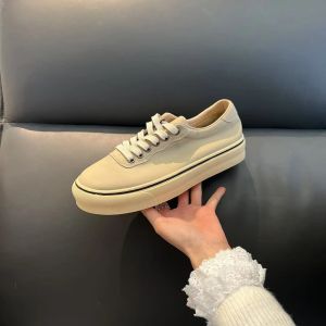 Le-Specs Mens Retro Thick Bottom Casual Skate Shoes Spring Summer Leisure Board Shoes Korean Style Fabric Inner Lining Leather Upgraded