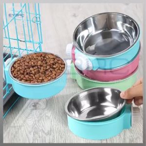 Pet Cage Hanging Feeder With Removable Stainless Bowl for Dogs & Cats High-Quality Rust-Resistant