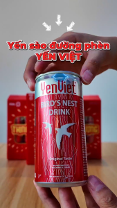 Combo 3 Hộp nước yến sào đường phèn Yến Việt bổ sung dưỡng chất làm quà tặng sang trọng 190ml/lon
