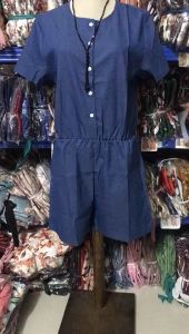 fannyfashion #8677 casual fashion Denim Plus size Jumpshort (FIT TO XL)