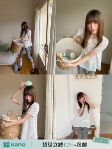 White Lace-Embroidered Peter Pan Collar Puff Sleeves Shirt