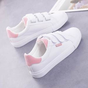 Spring 2023 Womens Canvas Sneakers Flat Bottom Sporty Casual Slip-On round Toe Rubber Outsole Versatile Chic White Shoes