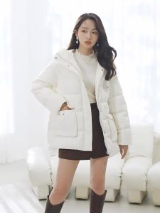 Yigue | Quilted Down Jacket Warm Thick Hooded Outerwear