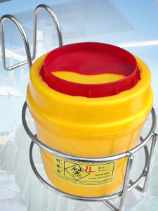 Stainless Steel Sharp Tool Box Rack round Hand Sanitizer Holder Cup Holder Dual Layer Non-Drilled Installation Home Bathroom Storage Shelf