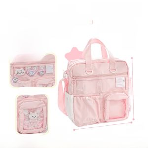 RosyPosy Large Capacity Tutoring Bag Portable Zipper Student Book Bag Carry-On Laptop Bag Document Bag for Elementary And Middle School