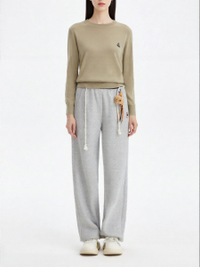 Elastic Waist Thermal Knit Trousers