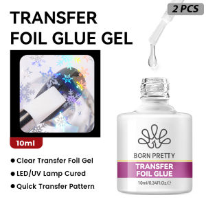BORN PRETTY | BORN PRETTY Nail Foil Glue Gel 10ML Foil Transfer Gel for Foil Nails Stickers DIY Nail Art Manicure Salon Home UV LED Lamp Need