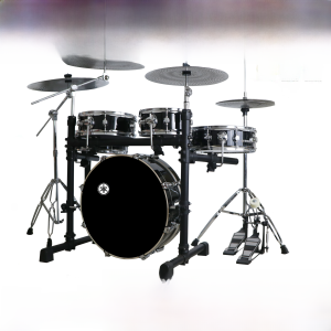 ชุดกลองเงียบแบบพกพาของยามาฮ่าคันเหยียบกลองเบสคู่สำหรับผู้ใหญ่และเด็กฝึกกลองแจ๊สมืออาชีพวัสดุ PVC