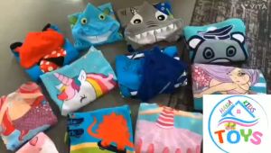 HCM Khăn tắm khăn choàng tắm đi biển cho bé trai bé gái-cao cấp mềm mại hình thú dễ thương