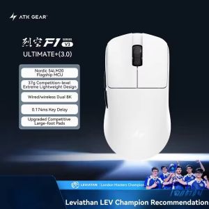ATK | ATK Blazing Sky F1 V3 Wireless Gaming Mouse PAW3955 Master Dual-Mode 8K 37g Lightweight Non-porous FPS Mice