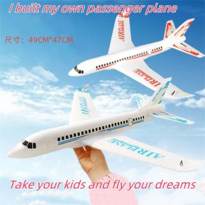 49CM childrens hand-thrown EPP foam glide model toy outdoor throwing assembled passenger plane stickers