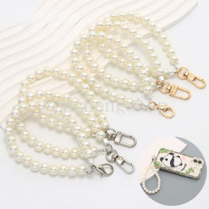 【Hot Sale】Artifical Pearl KeyChains Anti-lost Cell Phone Pendant DIY Handmade Keychain Keyring Bag Hanging Chain Ornaments Pendant Jewelry Accessories