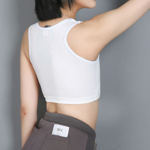 Rongnow Large Size Sports Bra Womens Underwear Breathable Chest Shaping Invisible Seamless Nylon Tank Top for Students