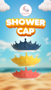 Baby Pro Adjustable Shower Hair Cap for Babies Hair Wash Hat for Ear and Eye Protection