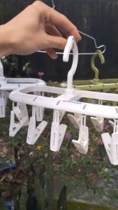 Móc Chùm Nhựa 12 Kẹp Việt Nhật 2803 Phơi Đồ Cho Bé Móc Treo Elip Kẹp Vớ Tất Khăn Sữa Sơ Sinh Quần Áo 1