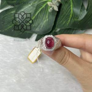 🔥แหวนทับทิมแท้ แหวนชาย พลอยแท้เครื่องประดับมงคล เสริมราศี อัญมณีของแท้มีใบรับประกัน