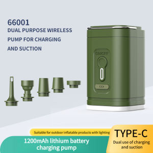 Portable handheld electric air pump with light inflation pump outdoor air compressor air cushion bed swimming ball inflation