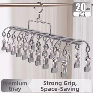 YZ | Stainless Steel Multi Clips Clothes Hanger