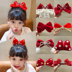 Girls Butterfly Knot Hair Clip Childrens Crown Top Hair Accessories New Years Hairpins Little Girls Hair Decorations