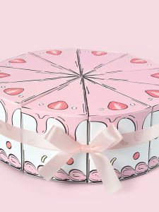 Creative round Gift Box Festive Candy Holder Handheld Rope Childrens Snacks Paper Box Puzzled Design Wedding Celebration Supplies