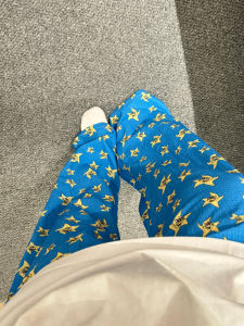 Quần Ống Đứng Mỏng Màu Xanh Lam Thường Ngày Mùa Hè Quần Đi Bộ Thoải Mái Rộng Rãi Thoáng Khí Quần Ống Đứng Đa Năng