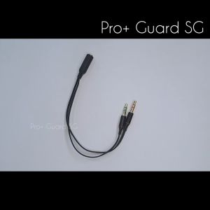 [SG] Audio Splitter (1-to-2) 3.5mm FEMALE to Audio MALE + Microphone MALE Splitter Y Adapter Cable Laptop Desktop Earphone Converter