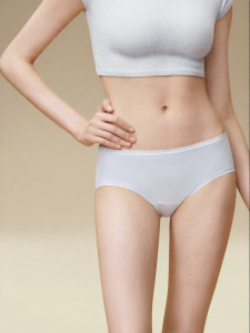Ubras | Breathable Antibacterial Mid-Waist Brief with Extended Crotch Xinjiang Silk Cotton