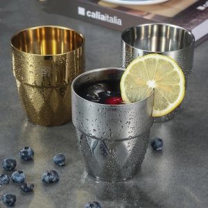 Mug Gelas Minum Kopi Susu Teh Double Wall Nordic Stainless Steel 304