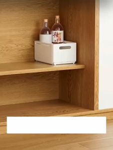 Retractable Cabinet Storage Box Pull-out Kitchen Desktop Snacks Sundries Organizer Box Deep Cabinet Right-Angle Storage