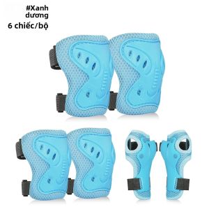 Bộ Đồ Bảo Hộ Trẻ Em 6 Trong 1 Với Miếng Đệm Đầu Gối Miếng Đệm Khuỷu Tay Và Miếng Bảo Vệ Cổ Tay Dành Cho Lứa Tuổi Từ 3-10 Tuổi Lý Tưởng Cho Việc Trượt Băng Đạp Xe Trượt Patin Xe Tay Ga