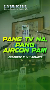 CYBERTEC 2in1 Universal Remote for TV & Aircon | Compatible with 325+ Brands | Easy Setup No Codes Needed | Works on Inverter & Non-Inverter AC | Durable ABS Build | Smart Search & Brand Pair for TV or AC