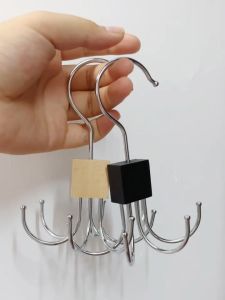 LOVIDA MALAYSIA Multifunctional 360° Rotatable 6 Hook Belt Hanger Wardrobe Hanger Tie Rack Holder Belt Organizer Penyangkut Serbaguna 掛鉤 衣架