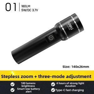 deli | Strong Light Portable Long Lasting Flashlight