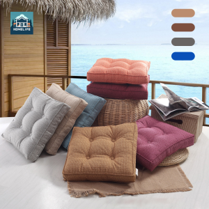 3.5 Inch Square Grid CushionThicken Seat Pad For Dining Office Chair Sofa40cm Chair CushionPatio Home Floor Cushion