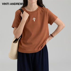 Round Neck Pure Color T-Shirt Summer Fashion Versatile Loose Casual Short Sleeve
