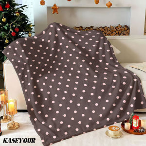 Beast Kingdom | Mauve Dot Drift Winter Summer Flannel Blanket Throw Fleece Soft Fuzzy Plush Cozy Fleece Blankets for Sofa Ideal Gifts