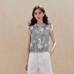 INMAN | Áo Blouse Tay Bay Viền Ren Phong Cách Pháp