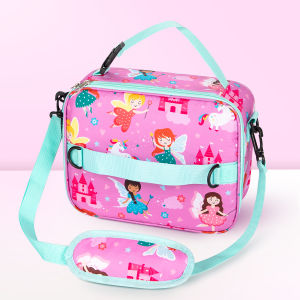 Cartoon Insulated Lunch Bag for Student Portable Food Thermal Box Waterproof Office Lunchbox With Shoulder Strap Insulated Case