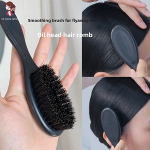 Boar Bristle Hair Comb Makeup Styling Hairdressing Brush for Hair And Wig Care Personal Hygiene Tool Portable Mirror