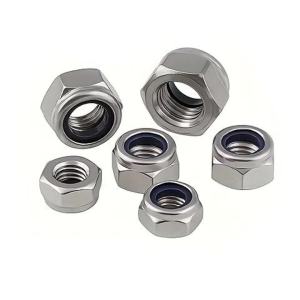 150 Miếng Thép Không Gỉ Nylon Chống Trơn Trượt Tự Khóa Lục Giác Hạt M4 M5 M6 Nhúng Nắp Vít Lục Giác Cho Gia Công Kim Loại