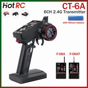 HotRC CT-6A CT6A 6CH 2.4G Transmitter Radio System Remote Controller F-06A F-06AT Gyro Receiver for RC Car Truck Boat Tank Parts