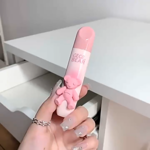 Gege Bear Velvet Matte Lip Gloss Soft Lip Gloss Bear Matte Lip Gloss Waterproof And Non-Drying Natural Nude Color Moisturizing And Hydrating All-Day Wear.